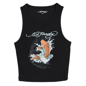 Ed Hardy RARE CALI KOI RIB TANK TOP